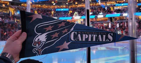2023 1/3 SGA Washington Capitals Reverse Retro Pennant NHL 2023 January 3 Jan 3 Cover