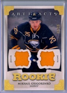 2013-14 Artifacts Jerseys Patch Spectrum #180 Mikhail Grigorenko JERSEY PATCH/15