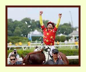 Mike Smith on JUSTIFY Triple Crown Belmont Stakes 11x14 Matted 8X10 Photo print 