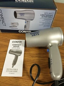 Conair Compact Dryer 1875 Watt Lightweight And Portable, Gray - Picture 1 of 5