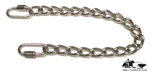 Quick Link Curb Chain w/links 15" x 1/2" Nickel Plated Eddy's Tack West Texas - Picture 1 of 2