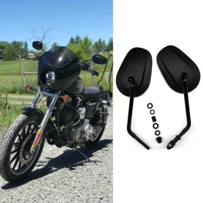 Espejos retrovisores de vástago largo para motocicleta Harley Davidson Sportster XL 883 1200 Foto 1 de 4