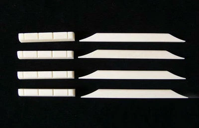 Ukulele Bone 70 mm saddle & 36 mm nut 4/4 pieces -DJ17&20 - Image 1 of 3