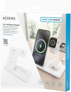 AISENS 3-in-1 USB-C Wireless Charger 15W - ASCH-15W3WC044-W - Weiß - Bild 1 von 22