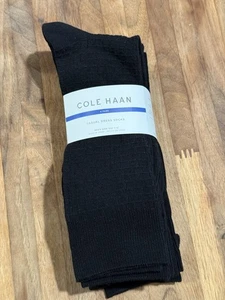 Cole Haan Men's 6 Pair Casual Dress Socks Black Men's Shoe Size 7-12 - Picture 1 of 2