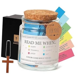 Bible Verse Jar - Read Me When Bible Verses Jar - Christian Gifts for Women - Picture 1 of 7