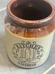 Pearsons of Chesterfield Stoneware Kitchen Utensils Holder Crock Jar Vintage - Picture 1 of 9