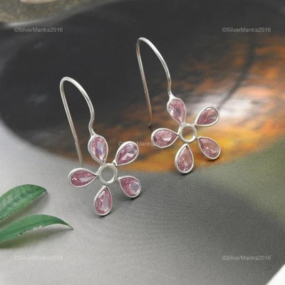 Orecchini In Argento 925 Con Pietra In Zirconia Cubica Regalo Di Natale Gioielli - Immagine 1 di 4