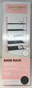 Juicy Couture Rosa Schuhregal Organizer 5 Ebenen Aufbewahrung Regal hält 20 Paar NEU - Bild 1 von 3