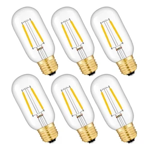 T14 Tubular LED Filament E26 Bulb, 2W 25W Equivalent 250LM 2700K Warm White, ... - Picture 1 of 7