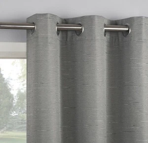 2 Stck. 37x84 Zoll Sun Zero Wylder Textur Thermo Verdunkelungsvorhang Panel Paar grau T12 - Bild 1 von 7