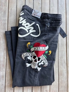 ED HARDY LOVE KILLS SLOW DAMEN JEANS GRÖSSE 32 - Bild 1 von 4