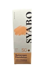 Syabo Sunscreen Foundation SPF 50 Color Buff 4-IN-1 Makeup New in Package - Imagen 1 de 8