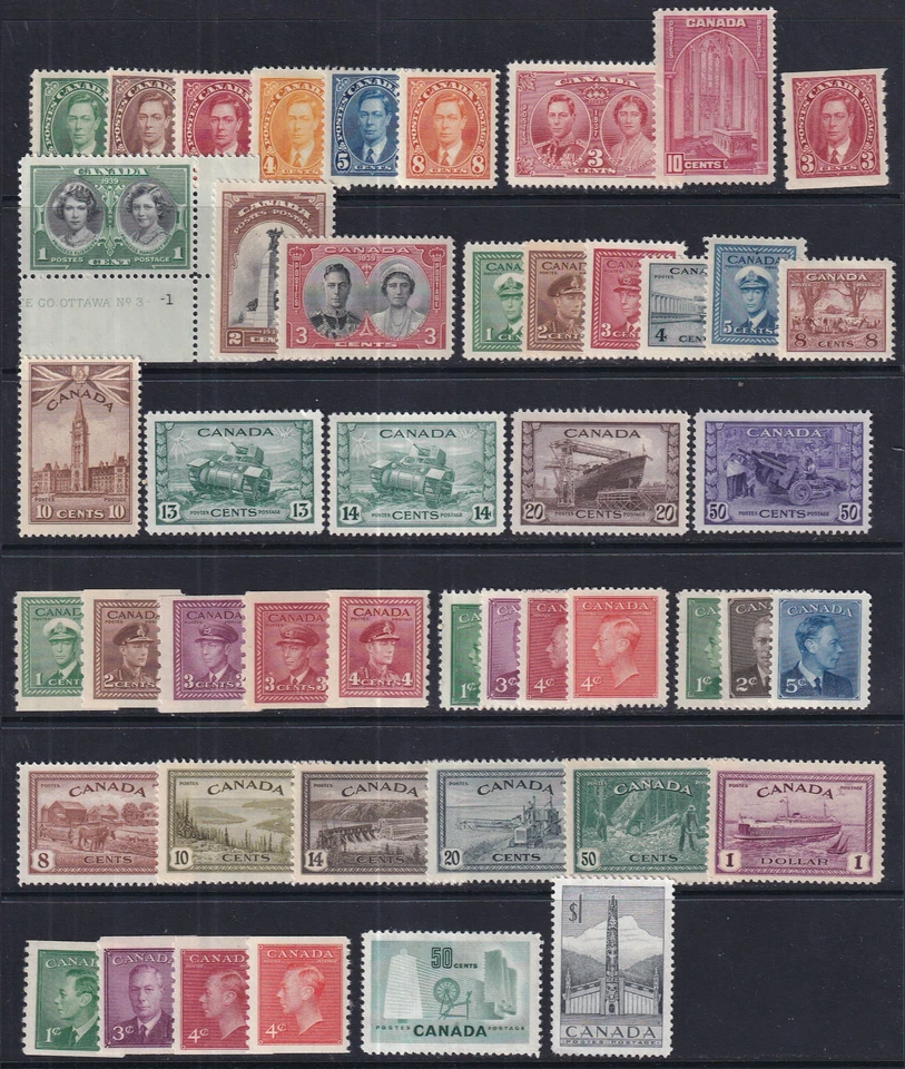 Canada  1937-53  MH Stamp Lot  HICV - Image 1 of 1