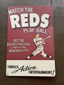 8x12 Cincinnati Reds Metal Tin Sign New MLB Baseball Fast Shipping Collectible - Picture 1 of 1