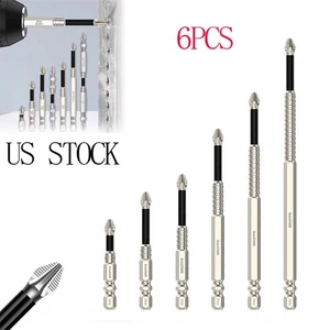 High Magnetic Screwdriver Drill Bit Set,Super Magnetic Position Anti-Slip Kit 6X - Picture 1 of 6