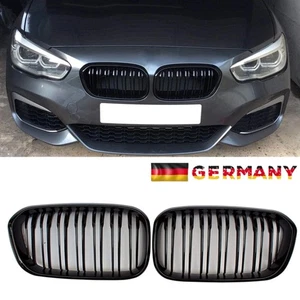 für BMW 1er F20 F21 2015-18 Nieren Grill Kühlergrill Glanz Schwarz Doppelsteg DE - Bild 1 von 15