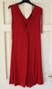 Women’s M&S Red Summer Dress - Size 8 - Worn Once - Picture 1 of 8