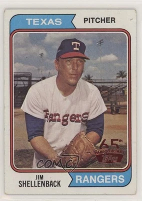 2016 Topps 65th Anniversary Buybacks Limited Red Jim Shellenback #1974-657 - Image 1 of 2