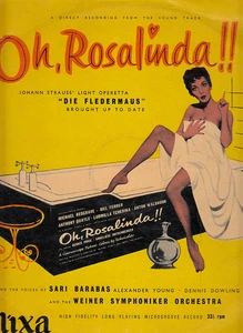 Rare-Oh Rosalinda-1957-Original Movie Soundtrack-2156-Australia Made-Record LP - Picture 1 of 5