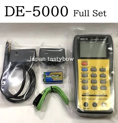 DE-5000 Handheld LCR Meter DE5000 w/ TL-21 TL-22 TL-23 DER EE High Accuracy - Image 1 of 4