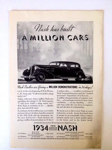 1934 Nash Print Ad - Picture 1 of 2