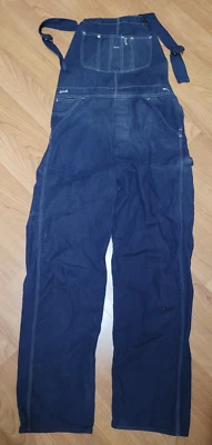 Mono con tirantes vintage Sears para hombre azul denim lavado oscuro carpintero EE. UU. 34X31 Foto 1 de 4