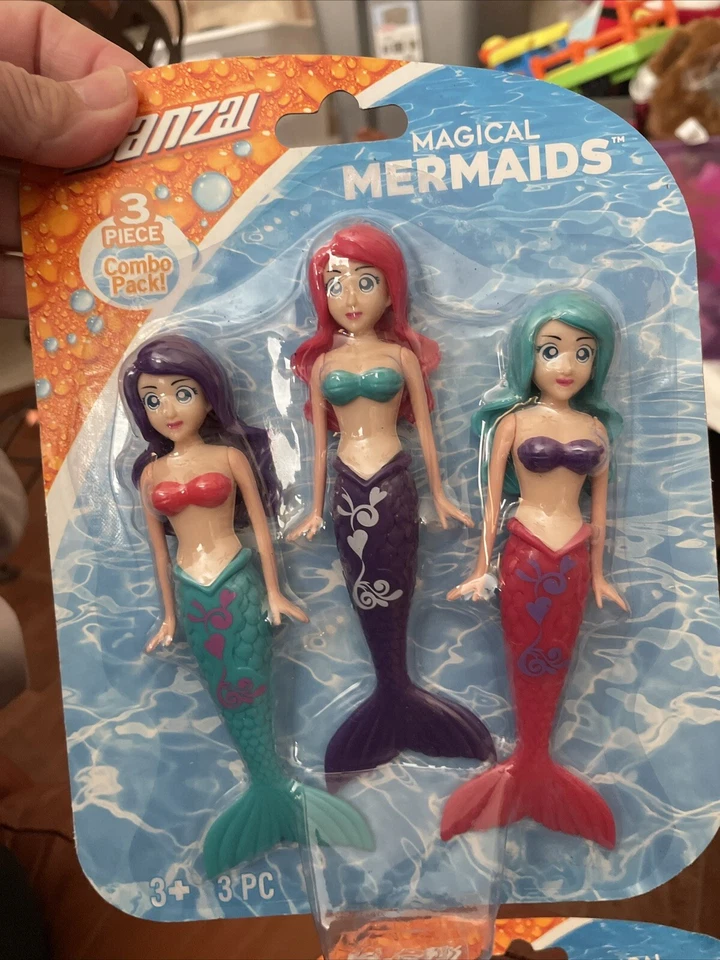 Banzai Set of 3 Magical Mermaids Dive and Pool Toys.