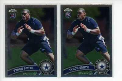 (2) 2011 Topps Chrome #38 Tyron Smith RC Cowboys - Image 1 of 2