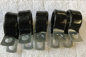 Abrazaderas de bucle dividido de acero recubiertas de vinilo de 3/4" (cantidad 5) - Imagen 1 de 3