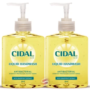 CIDAL Liquid HANDWASH Anti-Bacterial With Grape Fruit Extract 2x250ml - Picture 1 of 1