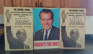 3 carteles vintage de campaña presidencial de Richard Nixon 22 X 14" - Imagen 1 de 4