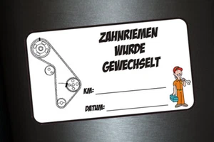 5 x Aufkleber Zahnriemen wurde gewechselt KM Datum Inspektion Service Sticker - Bild 1 von 1