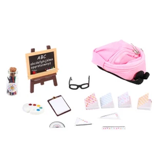 14Pcs School supplies Doll Accessories for Dollhouse Best Gift Toy for Girl D-mx - Bild 1 von 12