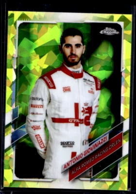2021 Topps Chrome F1 Sapphire Antonio Giovinazzi Chartreuse Le Mans Winner /199 - Image 1 of 2