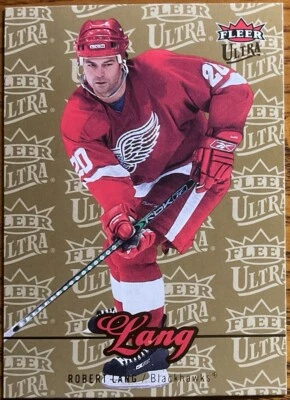 2007-08 Fleer Ultra Gold Medallion Robert Lang #130 Detroit Red Wings - Image 1 of 2