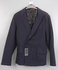 Quintessence Jackett Herren Gr. 48 Baumwoll-Sakko Jacke Blau zweireihig B25-A229 - Bild 1 von 8