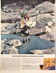 Anuncio impreso vintage etílico 1962 padre hijos corriente talla mármol Mohawk Trail - Imagen 1 de 6