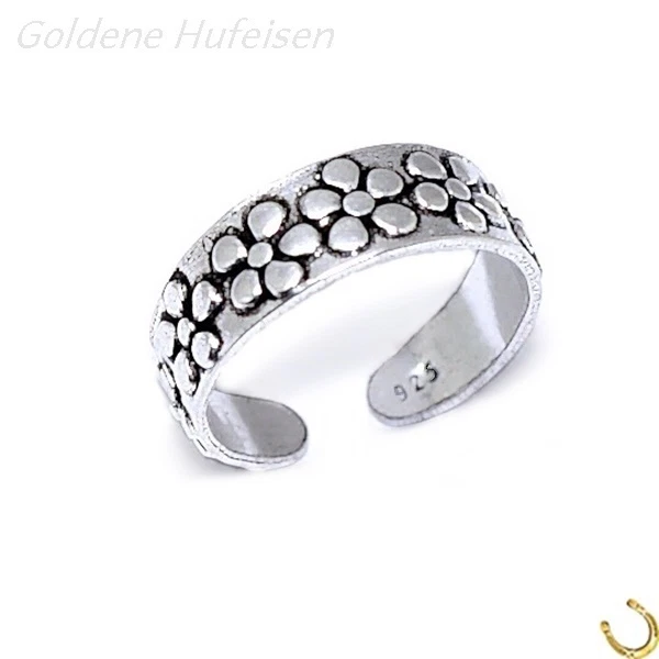 ZEHENRING  925 Echt Silber Blume Zehring Damen Mädchen / gh1a644v - Bild 1 von 1