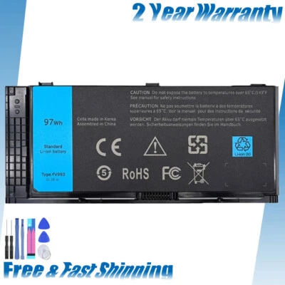 Batería FV993 (11.1V 97WH) para Dell Precision M4600 M4700 M4800 M6600 M6700 - Imagen 1 de 4