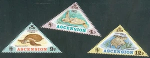 Ascension 1973 Animals - Turtles set of 3 Loggerhead, Hawksbill, Green, MNH/ UNM - Picture 1 of 1