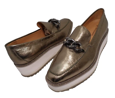 Johnston and Murphy Bronze Gracelyn Chain Platform Loafers Women’s Sz 8 NEW - Image 1 of 4