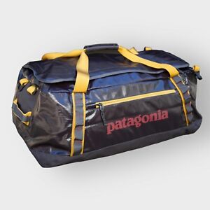 Patagonia Black Hole Large Duffel Bag Backpack Smolder Blue Buckwheat Gold 70L