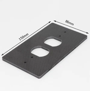 Audio Carbon Fiber Wall Plate Power outlets Cover, Duplex Receptacle Face Plate - Picture 1 of 3