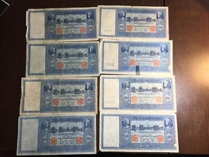 RC0250 Germany 1910 100 mark 8 pieces combine shipping - Picture 1 of 2