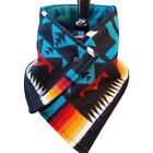 Large Scarf Wrap Colorful Geometric Pattern Neckerchief Shawl Blanket Buttons