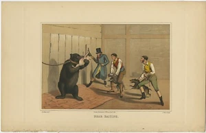 Antique Aquatint 'Bear Baiting' - Picture 1 of 1