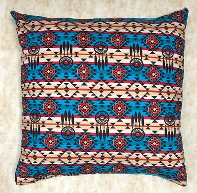 Dreamcatcher Navajo Aztec Influenced Cushion Cover fits 18x18 100% Cotton Fabric - Image 1 of 2