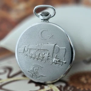 Vintage Pocket Watch USSR Serkisof Train RARE SOVIET Watch MOLNIJA 1965year 3601 - Picture 1 of 17