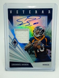 2019 Panini Phoenix Emmanuel Sanders Veteran Materials Auto #12/50